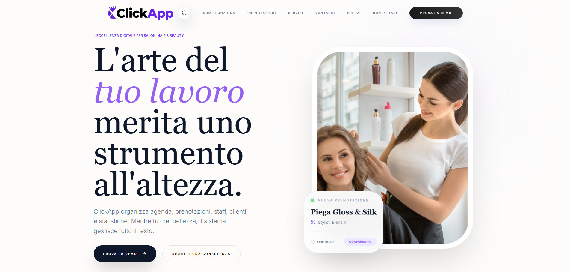 Anteprima sito ClickApp
