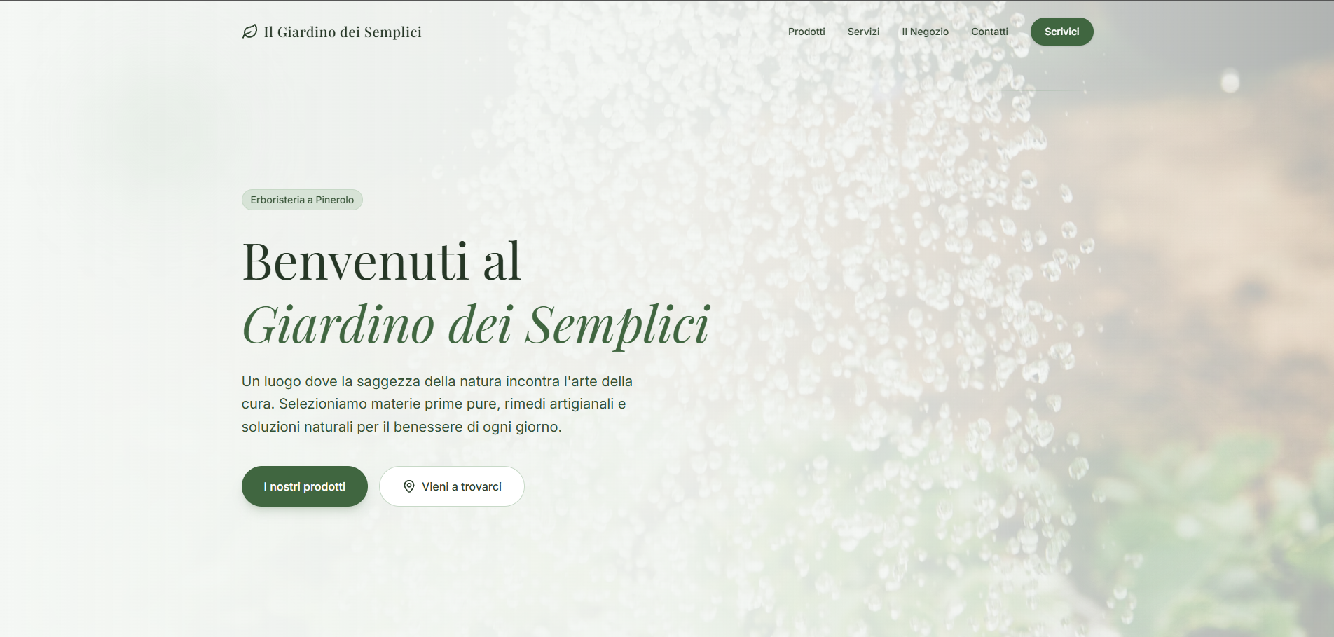 Anteprima sito Erboristeria Il Giardino dei Semplici
