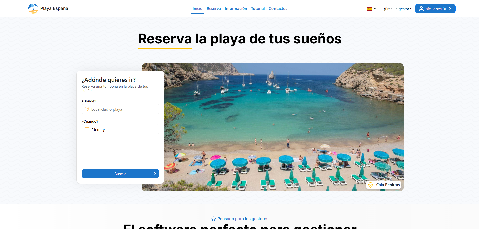 Anteprima sito Playa España